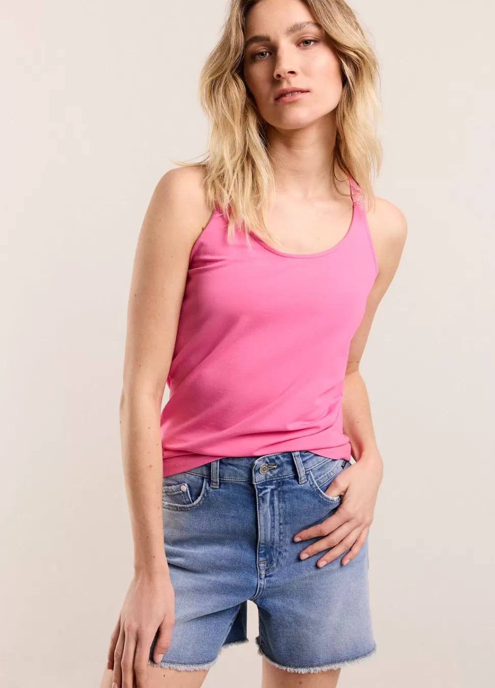 Summum Woman Basic Singlet | Vrouwen Tops & T-Shirts