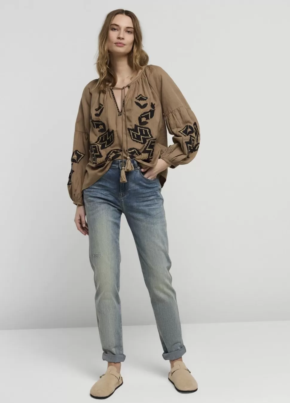 Summum Woman Blouse In Linnenmix | Vrouwen Blouses