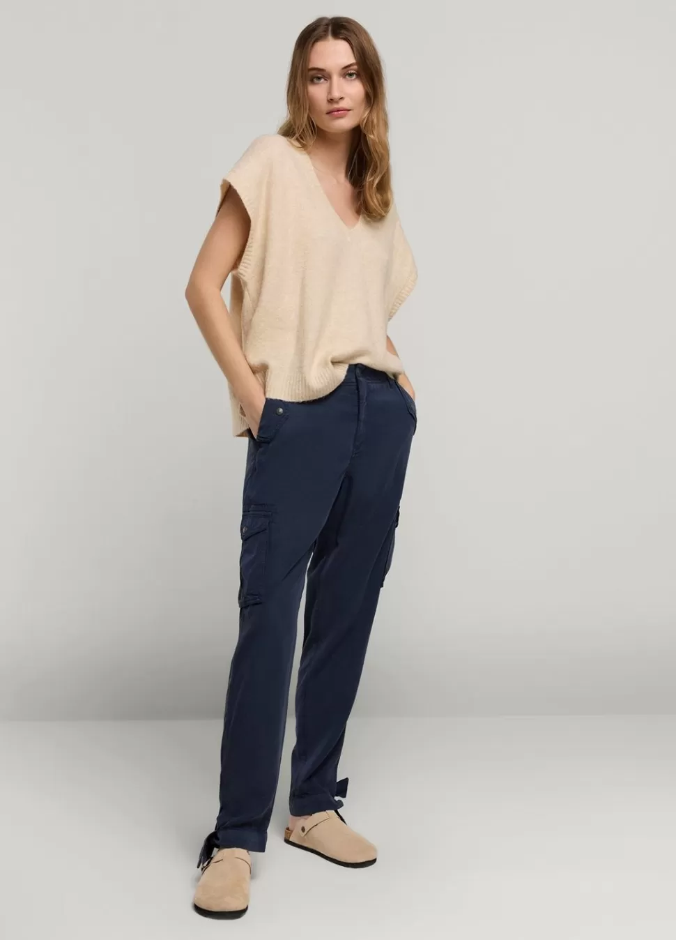 Summum Woman Cargobroek Met Strik | Vrouwen Broeken & Jumpsuits