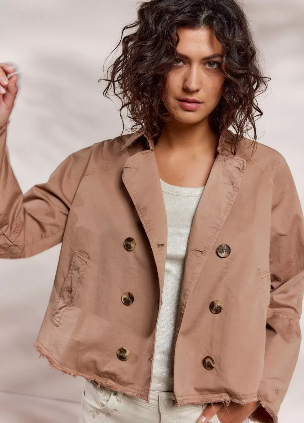 Summum Woman Cropped Trenchcoat | Vrouwen Jassen