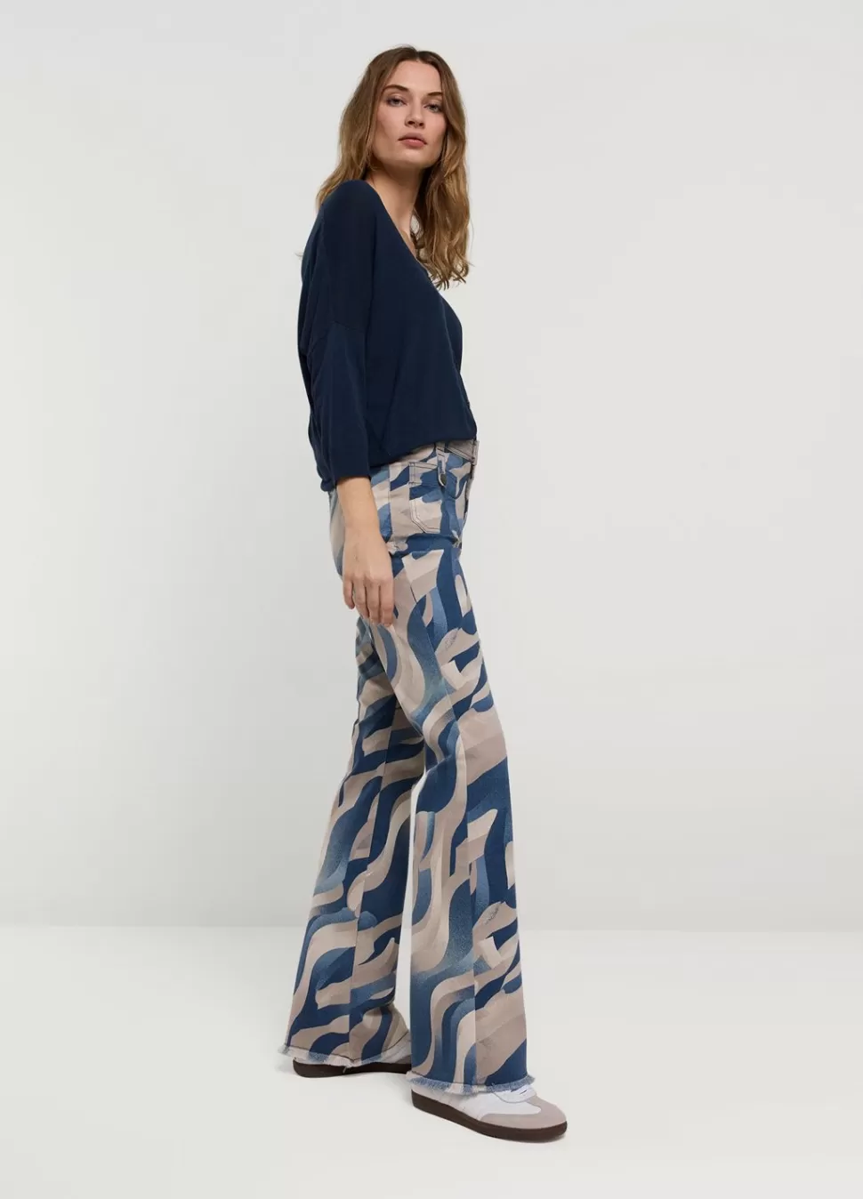 Summum Woman Flared Broek Met Print | Vrouwen Broeken & Jumpsuits