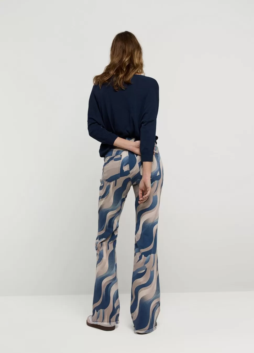 Summum Woman Flared Broek Met Print | Vrouwen Broeken & Jumpsuits