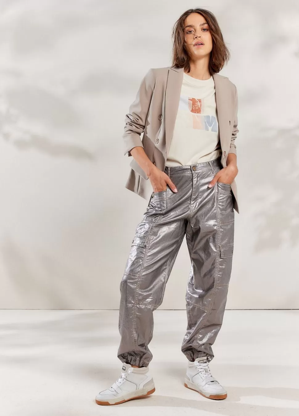 Summum Woman Foil Print Cargo | Vrouwen Broeken & Jumpsuits