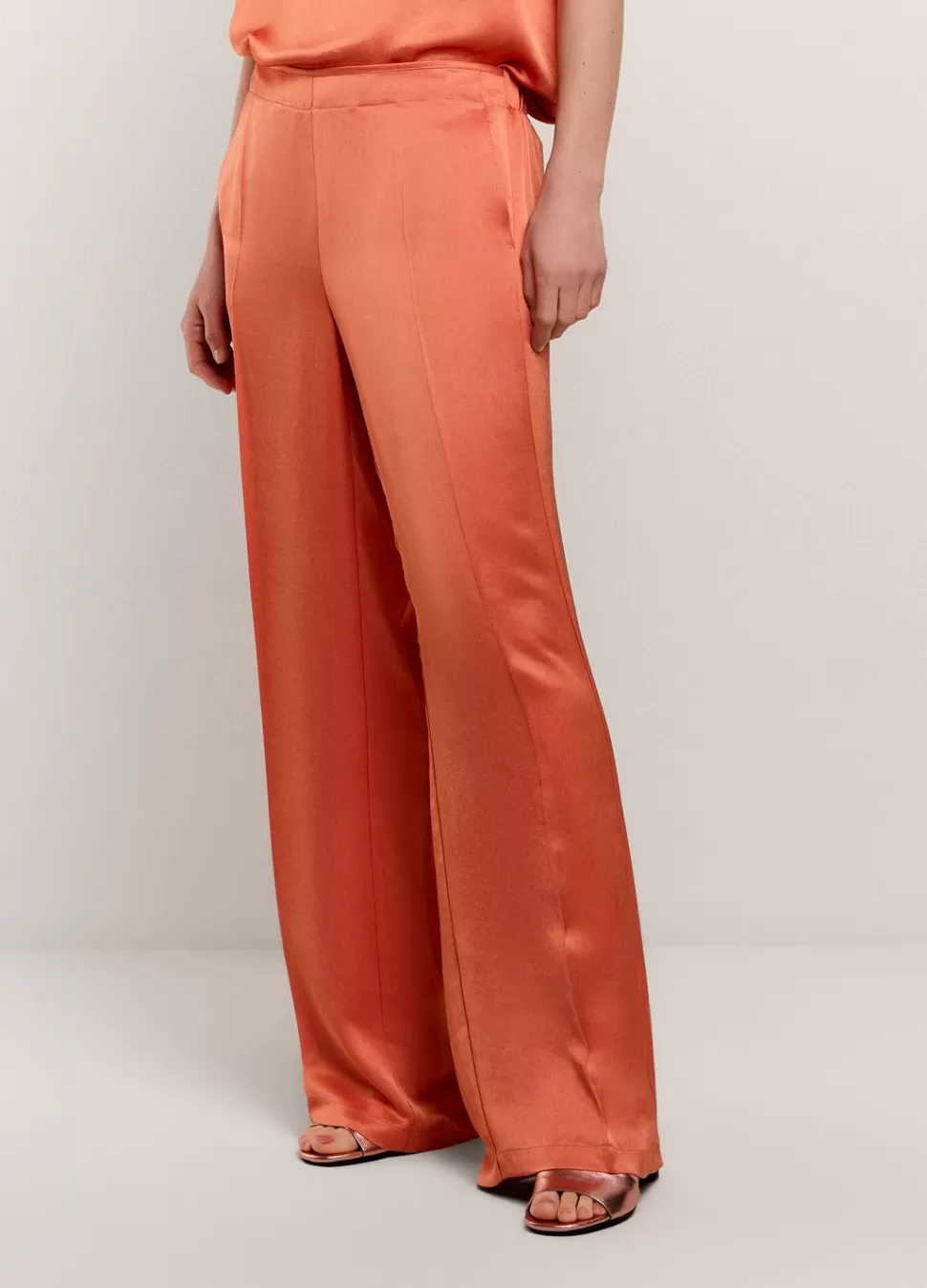 Summum Woman Glanzende Lange Broek | Vrouwen Broeken & Jumpsuits