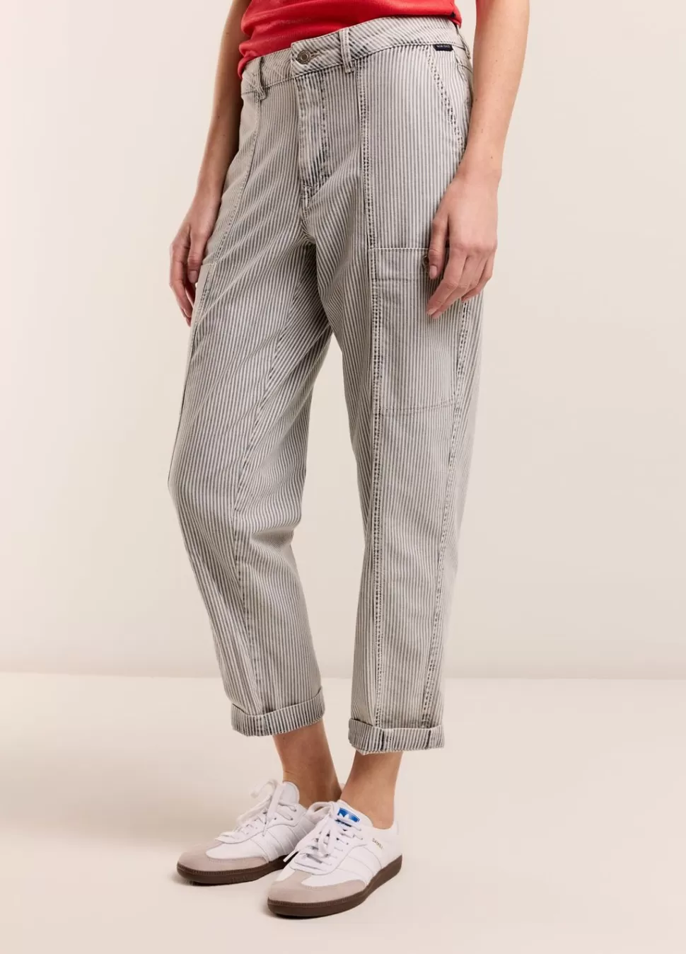 Summum Woman Indigo Streepjesdenim | Vrouwen Broeken & Jumpsuits