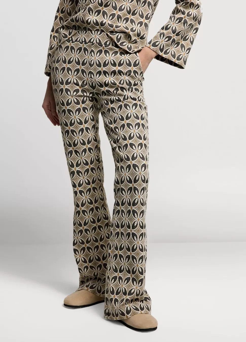 Summum Woman Jacquard Flared Pants | Vrouwen Broeken & Jumpsuits