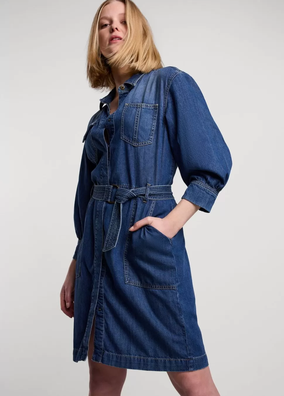 Summum Woman Korte Denim Jurk | Vrouwen Jurken